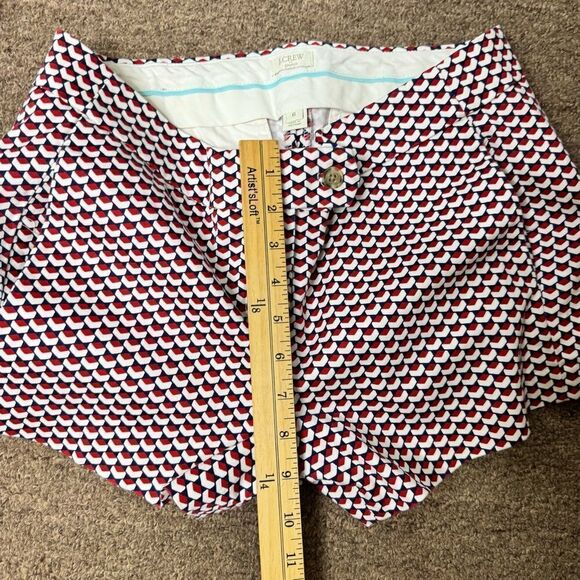 J. Crew Red White & Blue 3" Geometric Print Shorts Size 6 - Picture 7 of 8